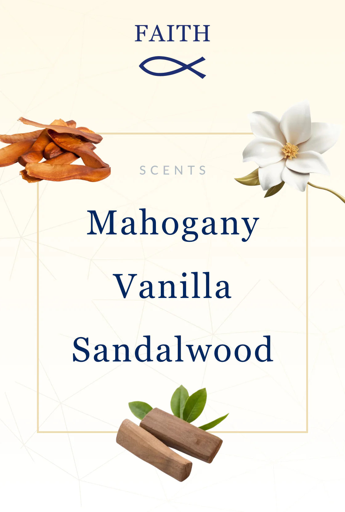 Faith Bible Candle - Mahogany, Vanilla & Sandalwood Scent with Hidden Verses-1