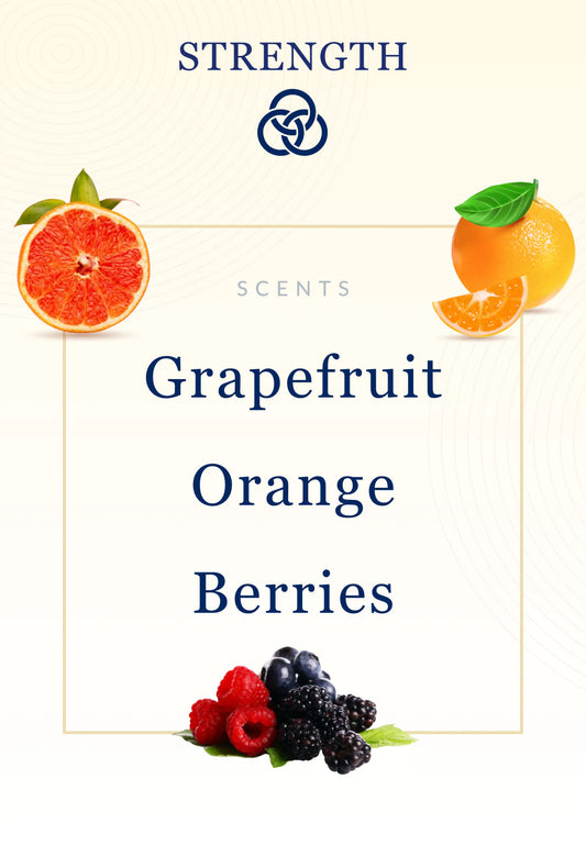 Strength Bible Candle - Grapefruit, Orange & Berry Scent with Hidden Verses-1